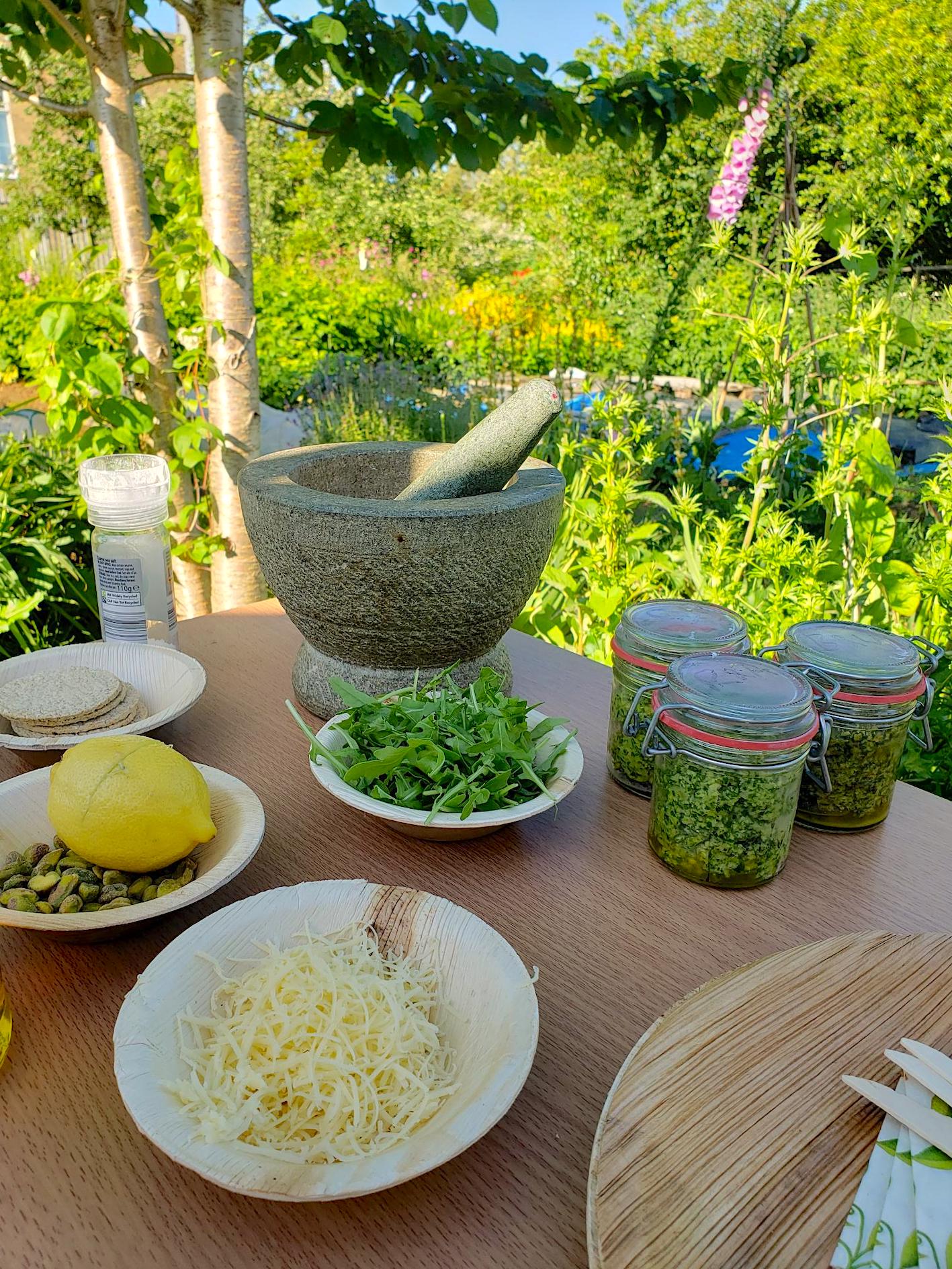 Allotment Alice Pesto making